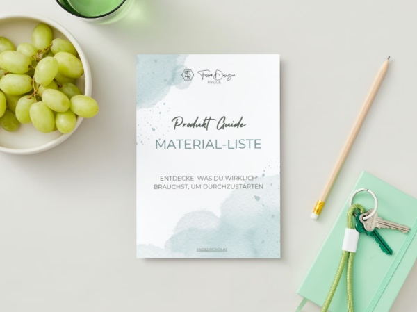 Materialliste PDF als Ausdruck zum Start eines Kunsthandwerk Gewerbes. Entdecke alle wichtigen Materialien ohne mühevolles Testen oder Recherchieren.